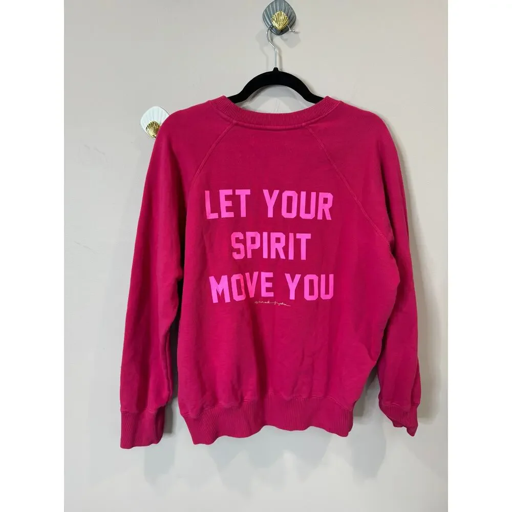 Spiritual Gangster Peloton Crewneck Sweatshirt Pink Size Medium - Picture 5 of 5
